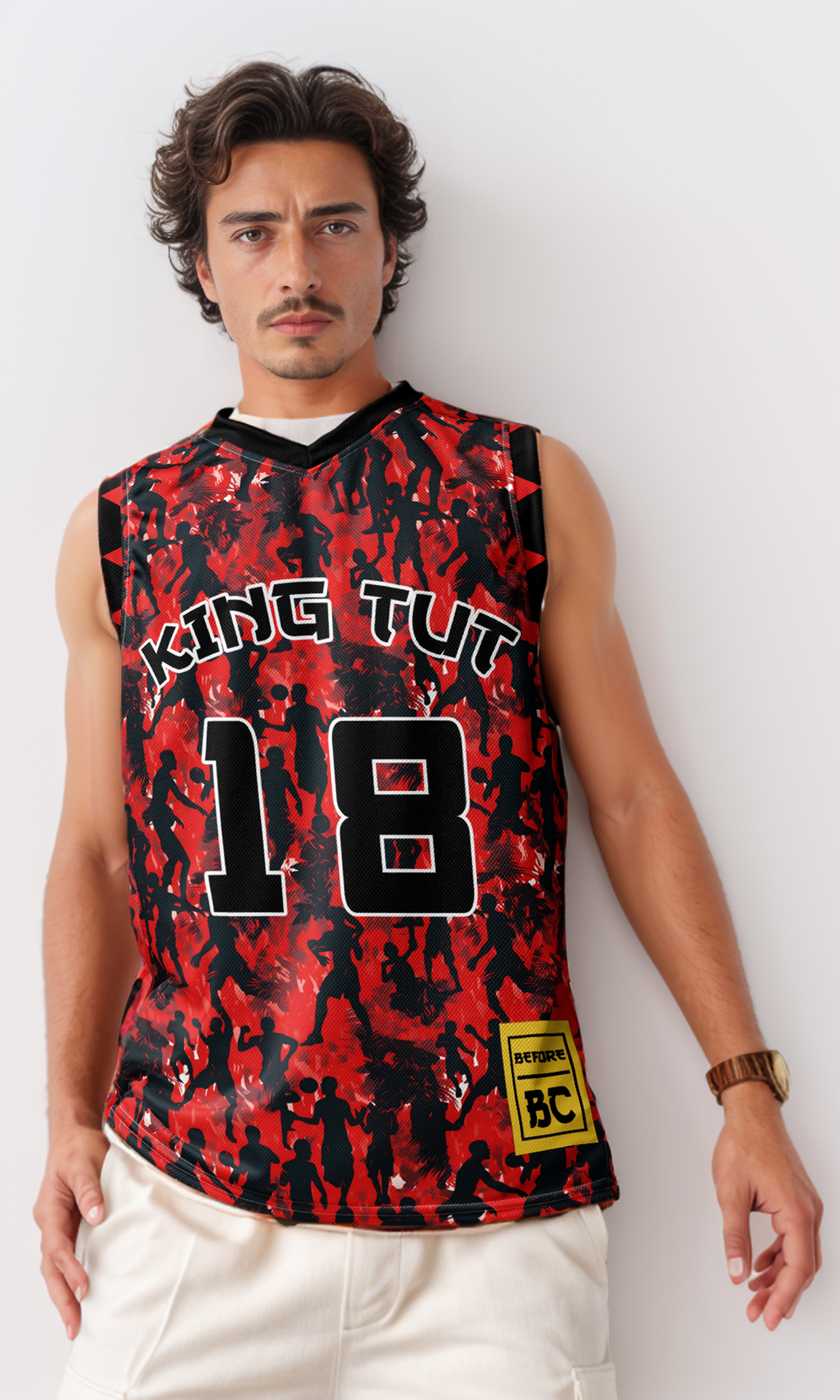 Ancient Majesty Resurrected Basketball Jersey - Tribute to King Tut Recycled unisex basketball jersey