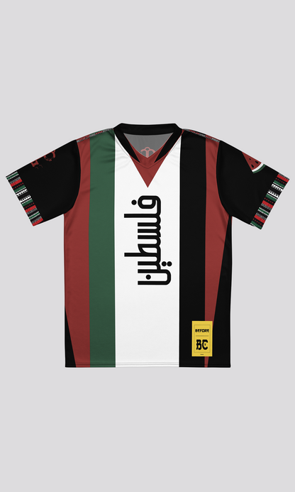 Palestinian Heritage Football Jersey with 48 Number