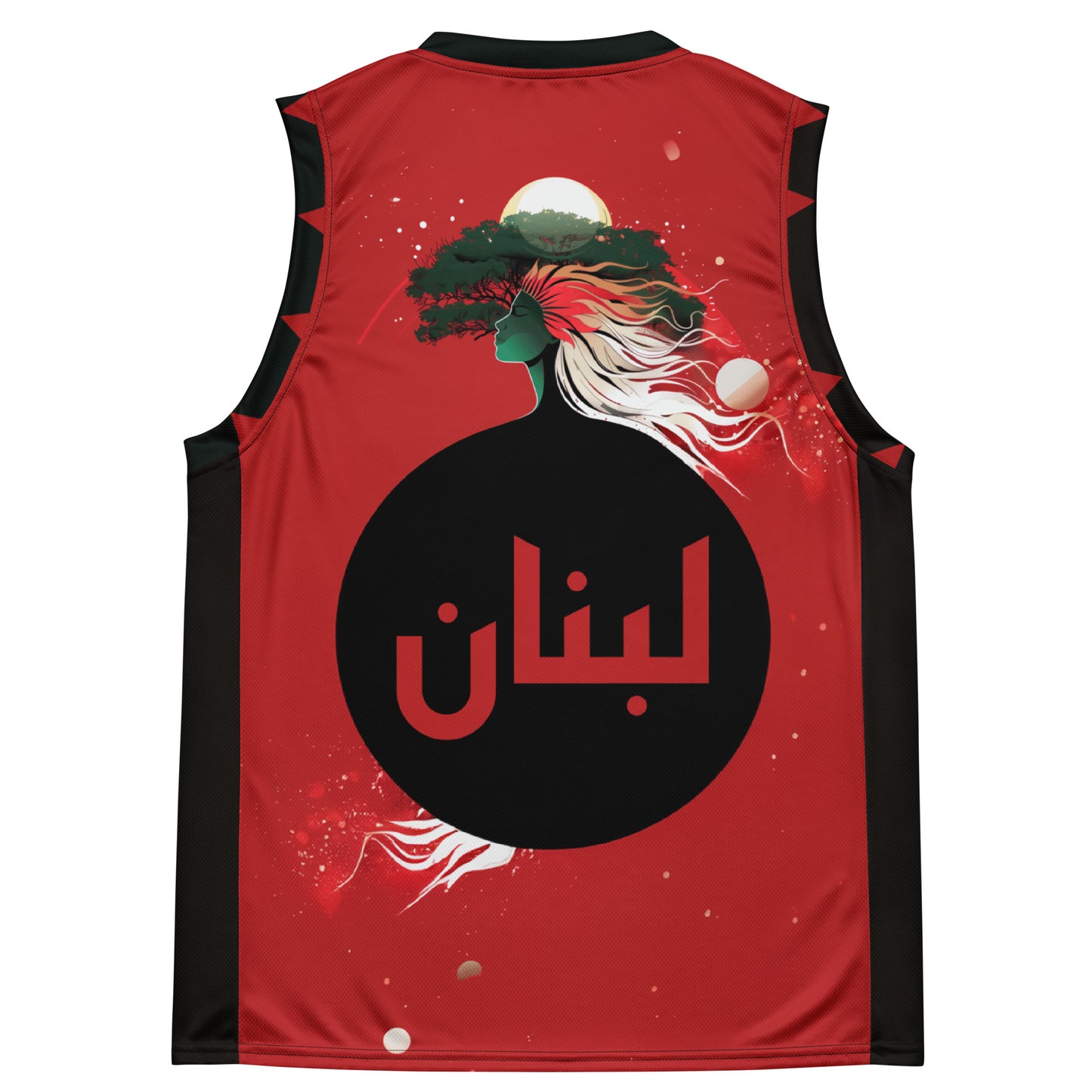 Lebanon Goddess Anat Basketball Jersey with Cedar Tree Design