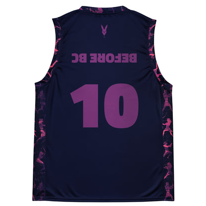 Bold Navy & Purple Streetwear Basketball Jersey - Inspired by Egyptian Streetwear Culture