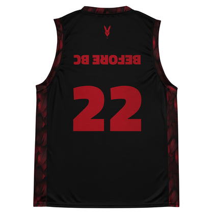 Bold Black & Red Basketball Jersey - Inspired by Egyptian Sports Culture