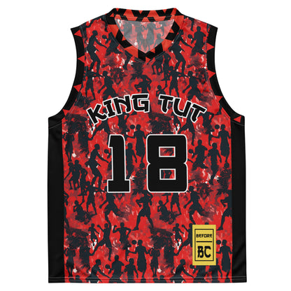 Ancient Majesty Resurrected Basketball Jersey - Tribute to King Tut Recycled unisex basketball jersey