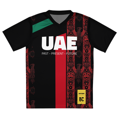 UAE Football Jersey with Past-Present-Future Design