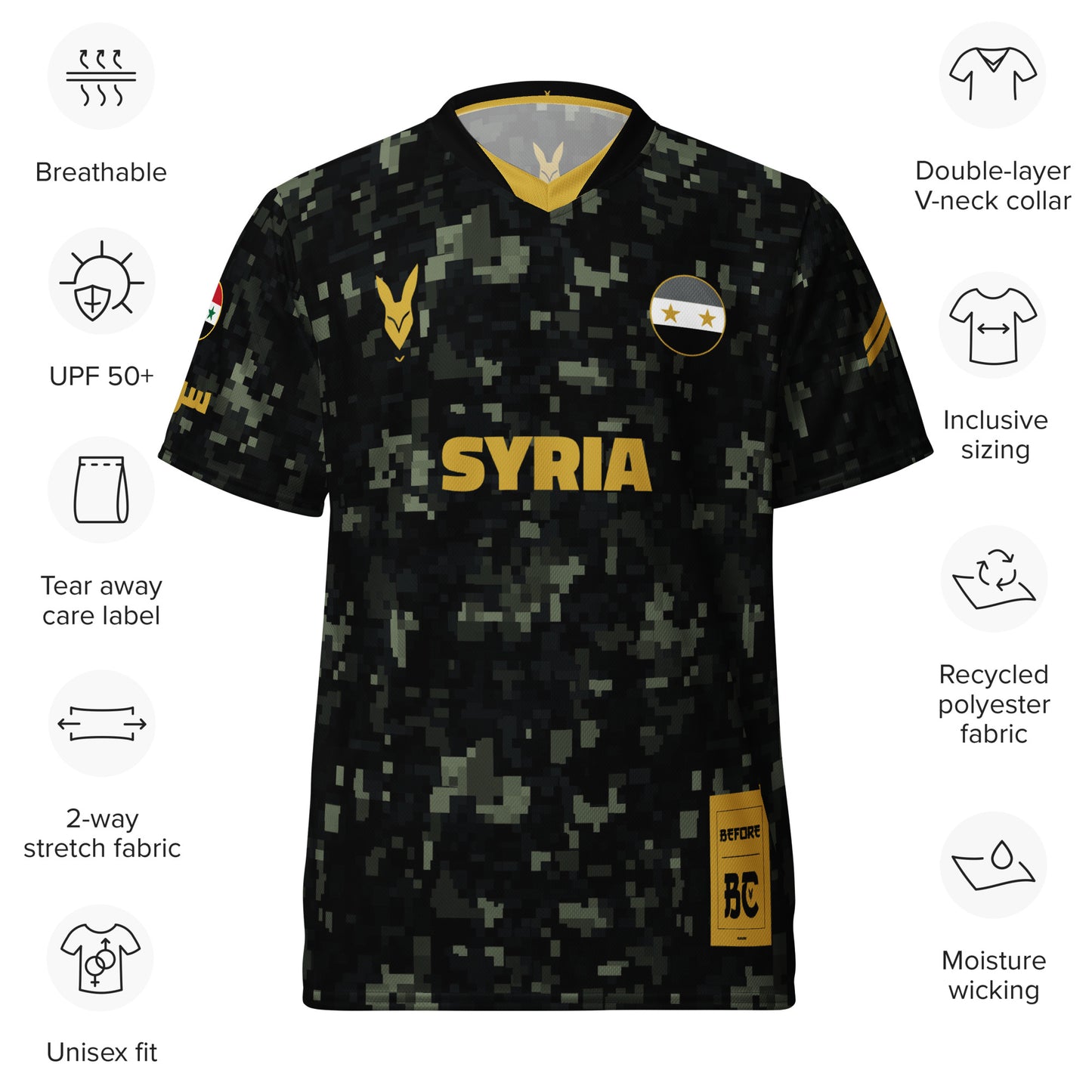 Syria Camo Heritage Football Jersey by Before BC