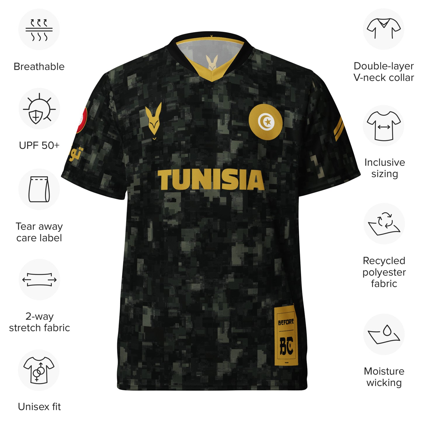 Tunisia Camo Heritage Football Jersey by Before BC