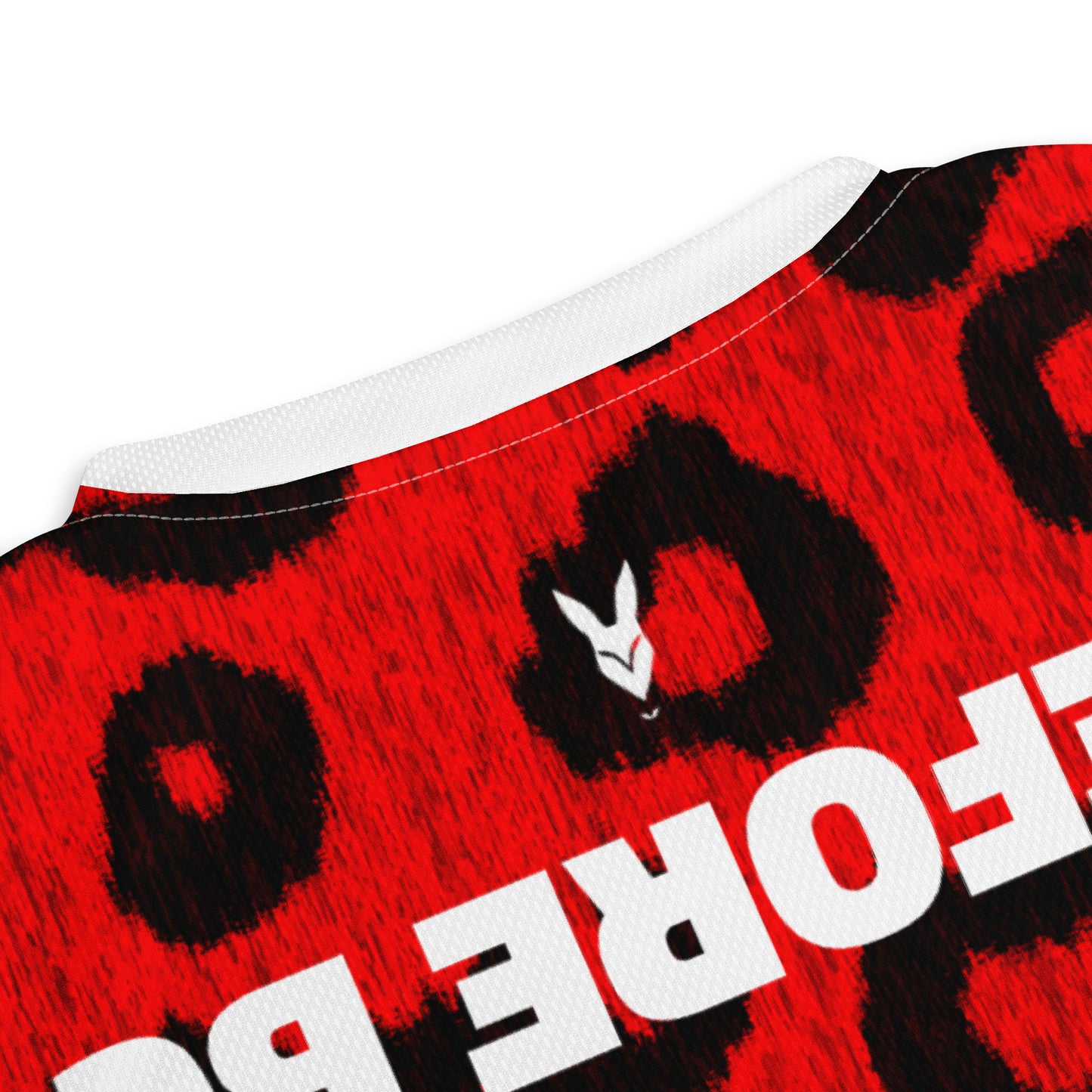 Fierce Red Leopard Print Football Jersey – Bold Royalty Meets Streetwear